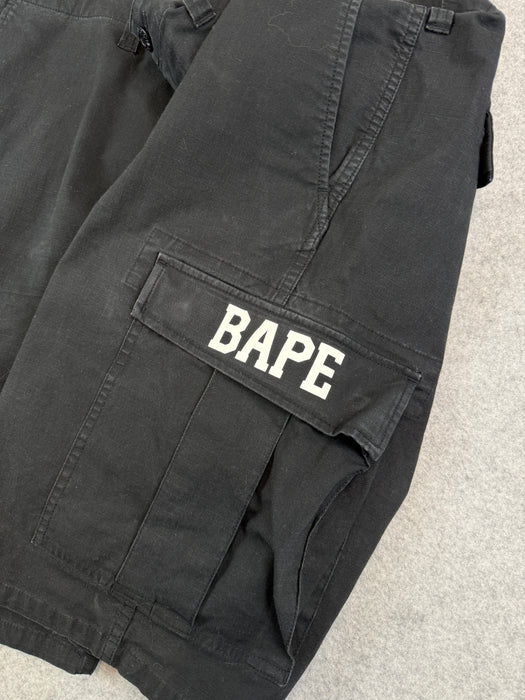 BAPE 6 Pocket Shorts Black (USED) | Vitnage Clothing Store Canada