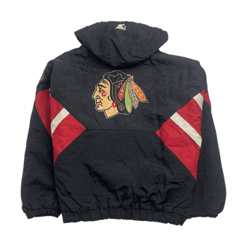 (L) Vintage Starter Chicago Blackhawks Hooded Jacket