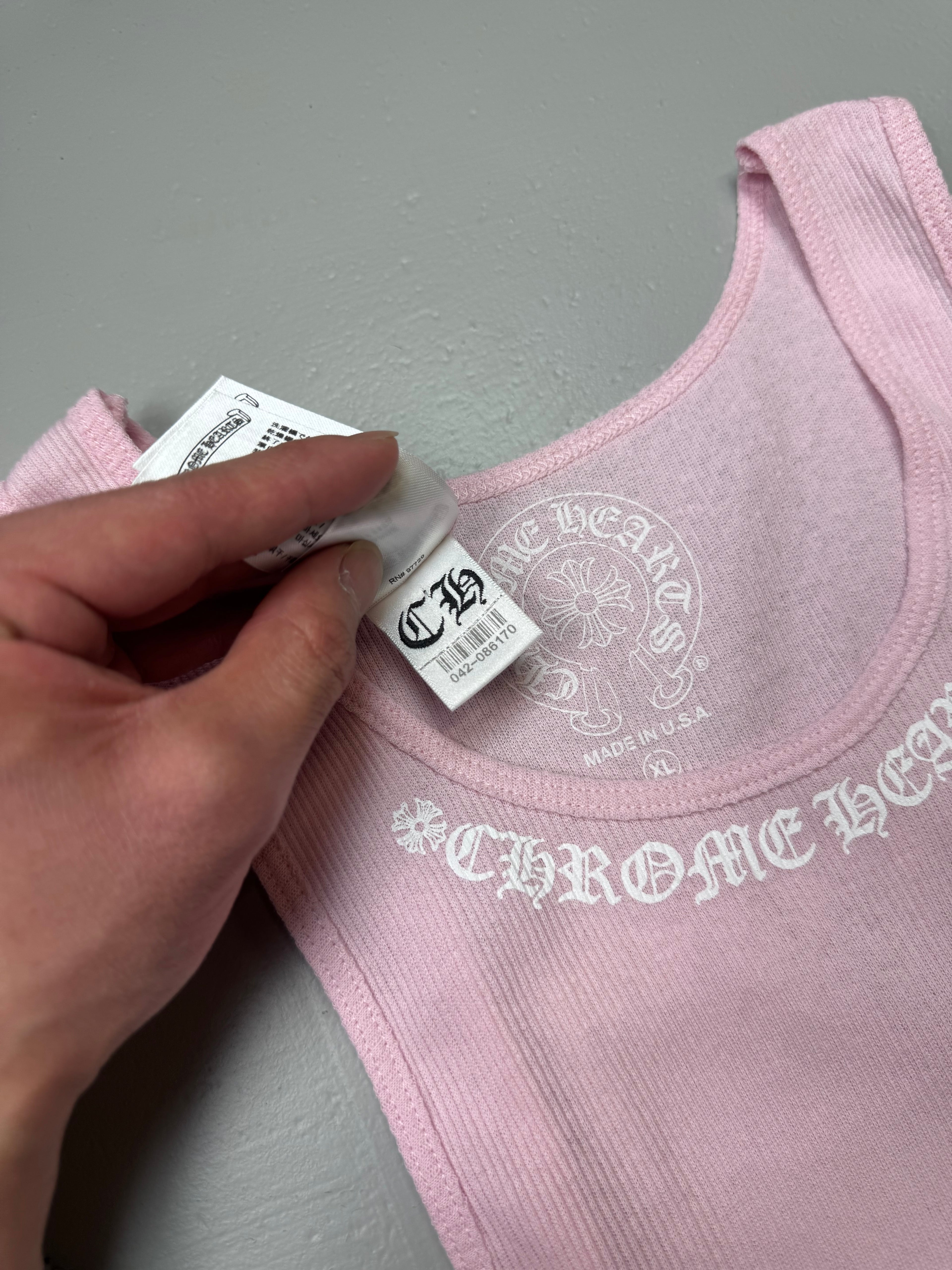 Chrome Hearts Love You Pink Tank