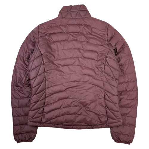 Women's Patagonia Down Hooded Puffer Burgundy | Vintage Clothing Store Canada