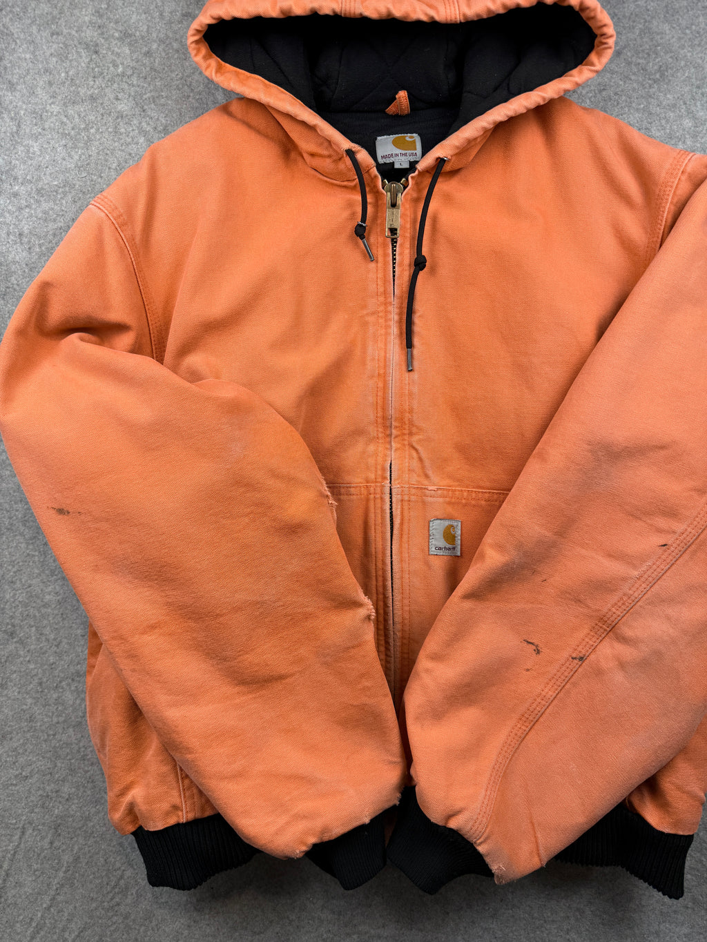 Vintage Carhartt Active Hooded Jacket Orange