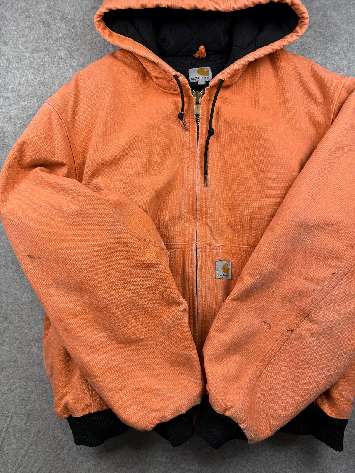 Vintage Carhartt Active Hooded Jacket Orange