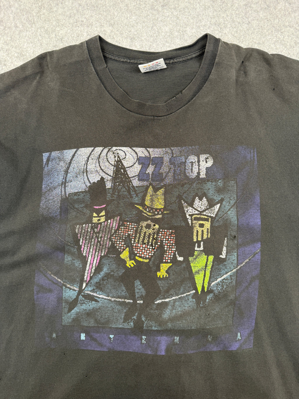 Vintage 1990's ZZ Top Antenna World Tour Tee Black