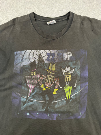Vintage 1990's ZZ Top Antenna World Tour Tee Black