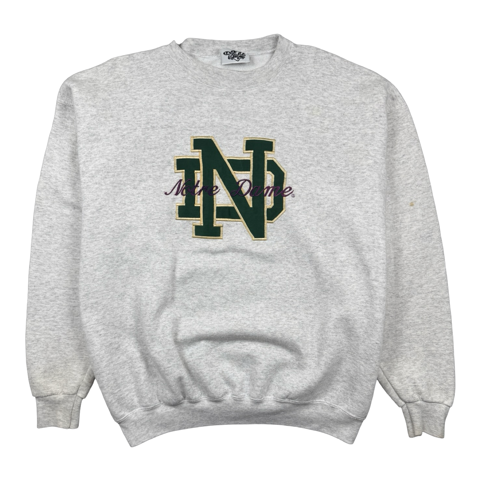 Vintage Notre Dame Sweatshirt Grey