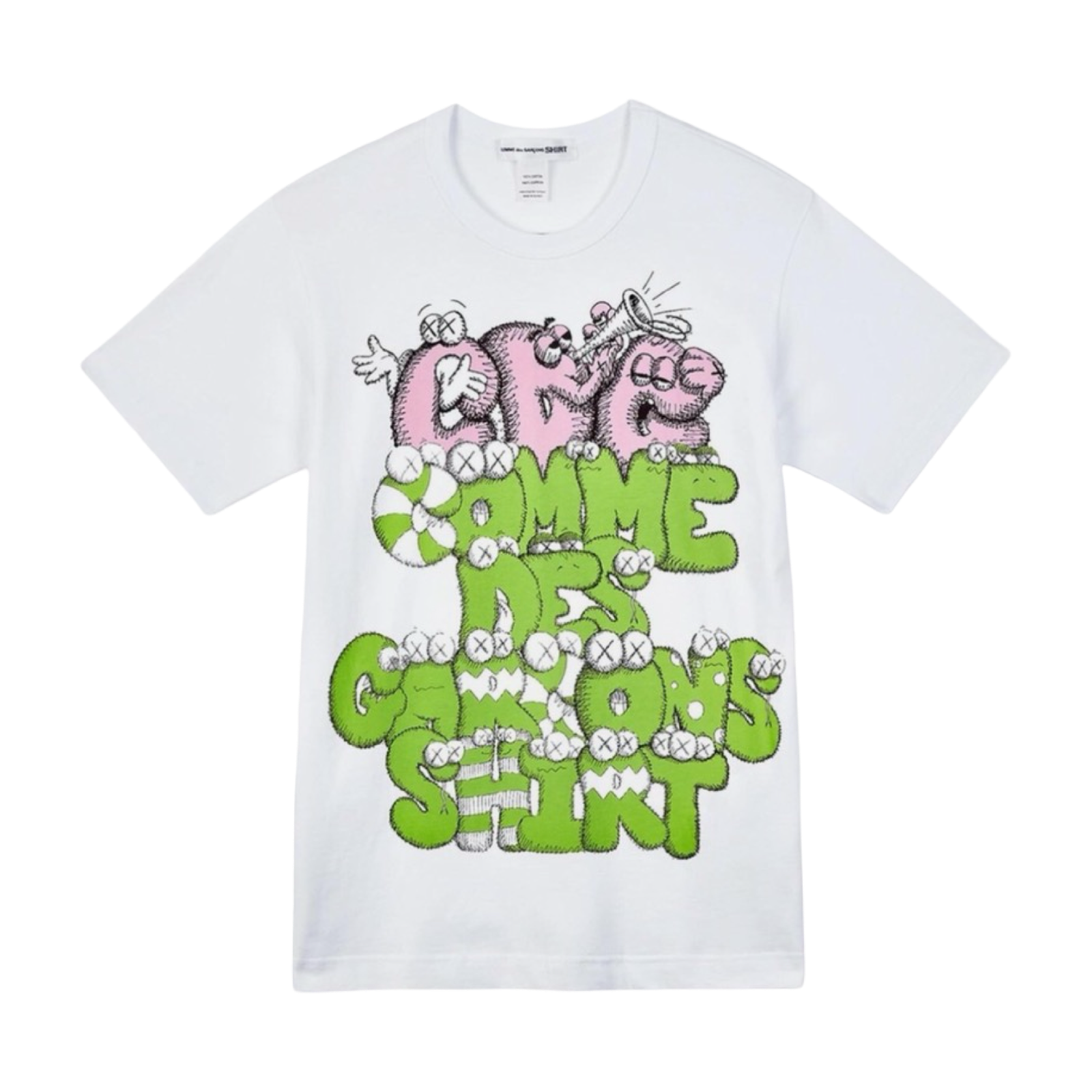 Comme des Garcons x Kaws Print T Shirt White