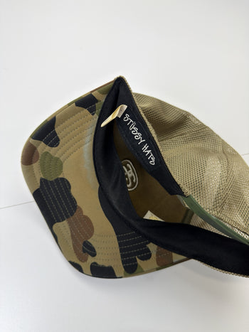 BAPE x Stussy Trucker Mesh Hat Green (USED)