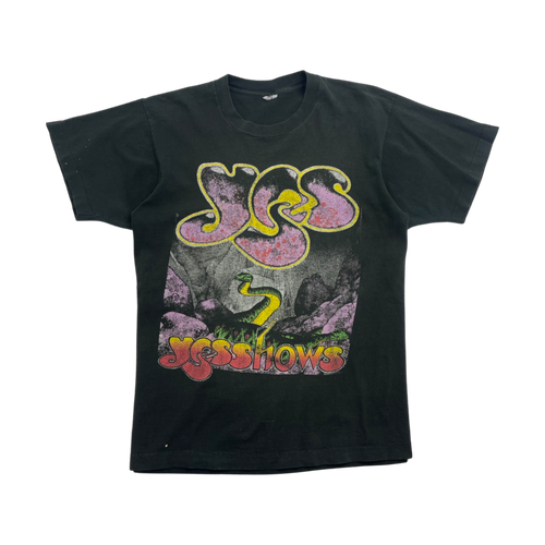 (M) Vintage 90s Yes Shows Around the World Tee Black | Vintage Clothing Store Canada