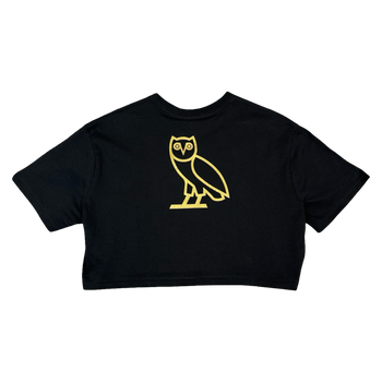 Women's OVO x Playboy Cropped Tee Black