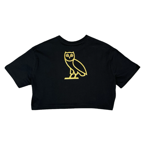 Women's OVO x Playboy Cropped Tee Black | Vintage Clothing Store Canada