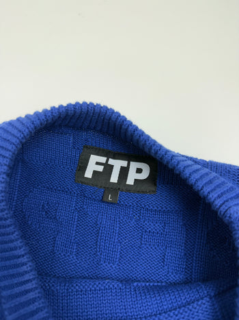FTP Repeat Logo Knit Sweater Royal (USED)