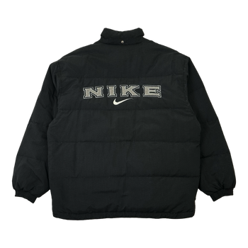 Vintage Nike Spellout Puffer Jacket Black