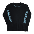Chrome Hearts Neck Script Logo L/S Tee Black/Blue