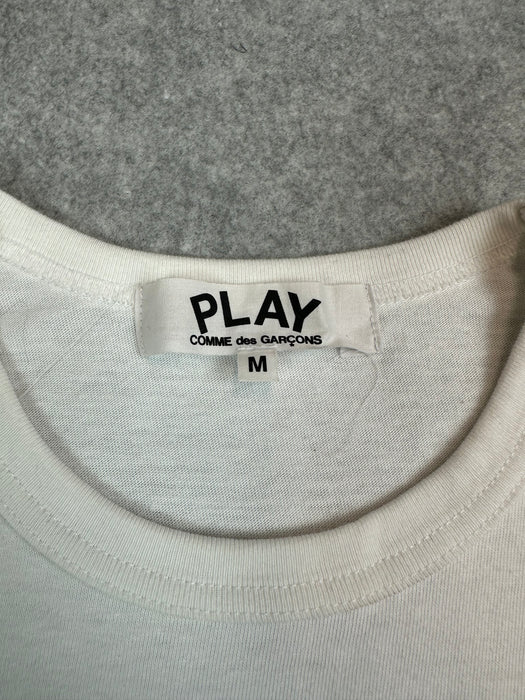 Women’s Comme Des Garcons Play Heart Motif Tee White | Vitnage Clothing Store Canada
