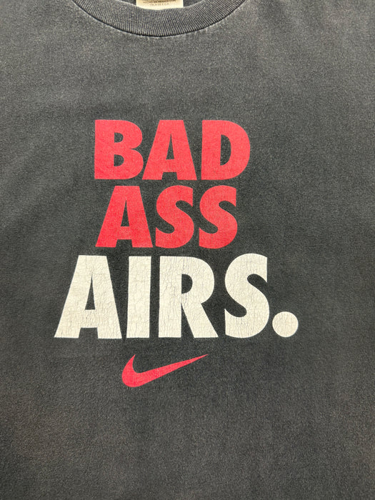 Vintage 2000s Nike Bad A** Airs Tee Faded Black | Vitnage Clothing Store Canada