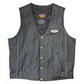 Vintage Harley Davidson 100th Anniversary Leather Vest Black