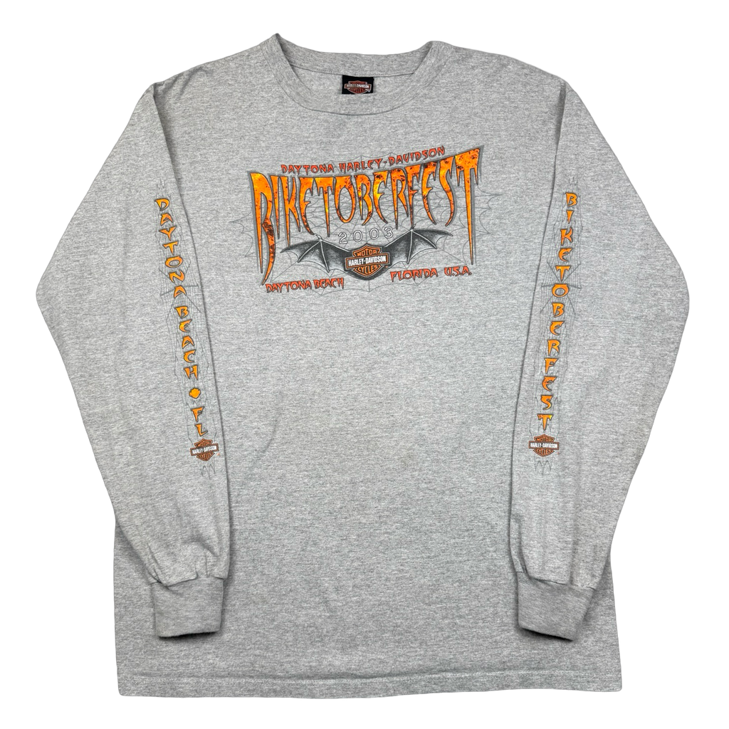 Vintage Harley Davidson Biketoberfest L/S Tee Grey