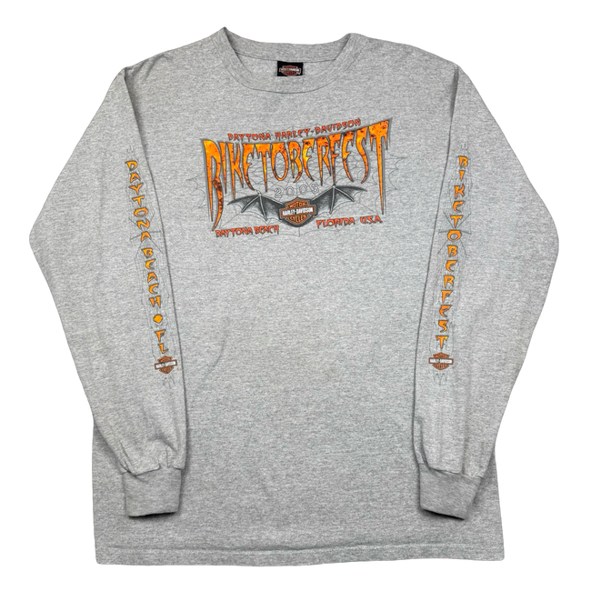 Vintage Harley Davidson Biketoberfest L/S Tee Grey