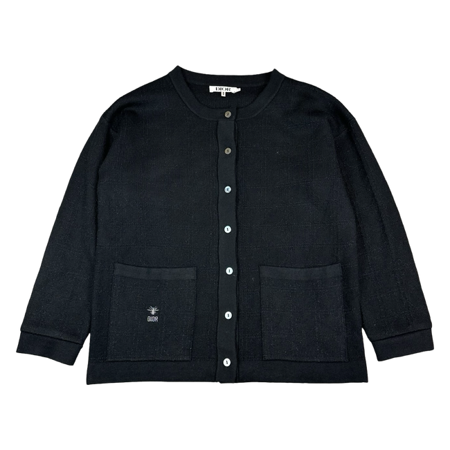 Women's Dior Uniform Wool Cardigan Black