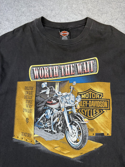 Vintage Harley Davidson Worth The Wait Tee Black | Vitnage Clothing Store Canada