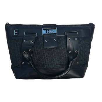 Vintage Dior Street Chic Tote Trotter Bag Black