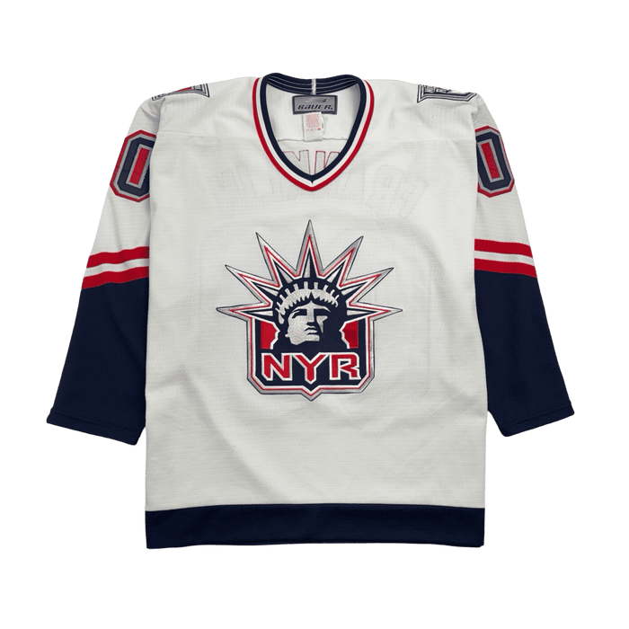 Vintage NHL New York Rangers Franklin Hockey Jersey White | Vitnage Clothing Store Canada