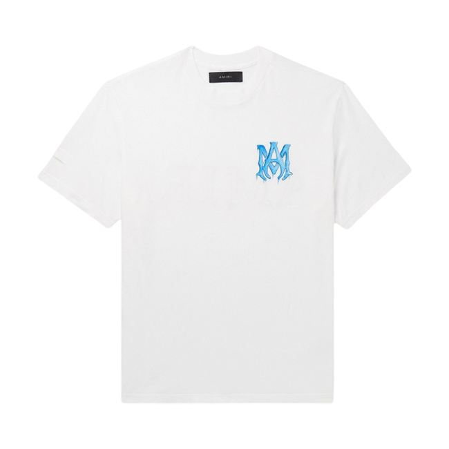 Amiri MA Frost Blue Tee White