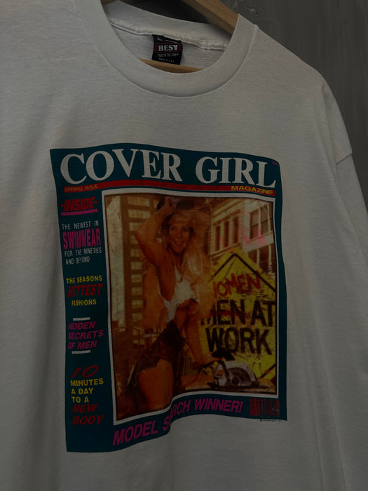 Vintage 90s Cover Girl Magazine Tee White | Vitnage Clothing Store Canada