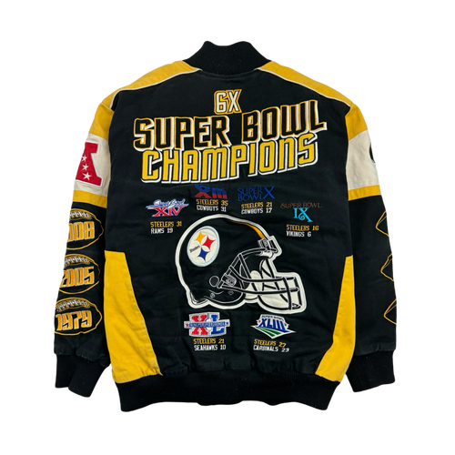 (XL) Vintage 6x Steelers Super Bowl Championship Jacket | Vintage Clothing Store Canada