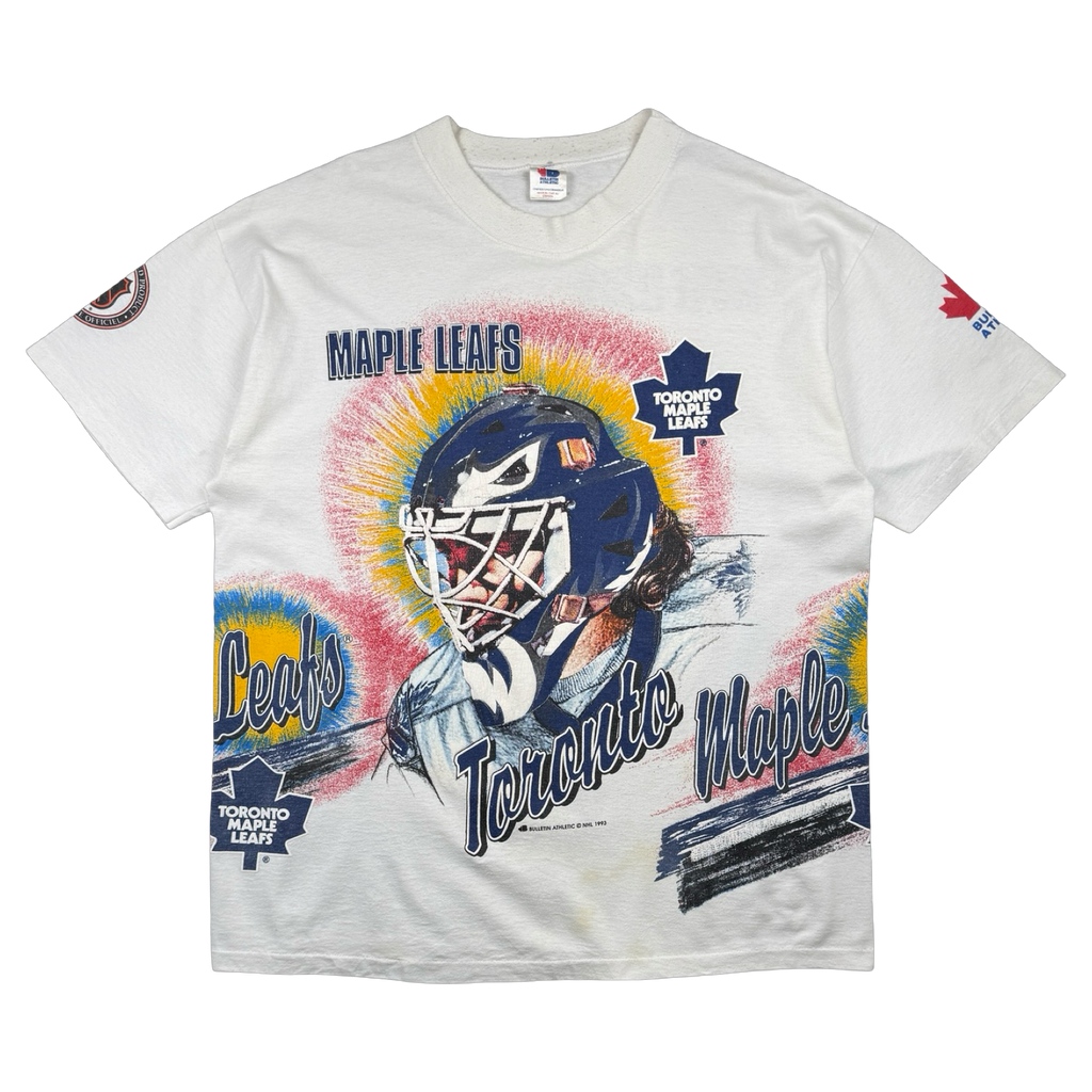 Vintage Toronto Maple Leafs Goalie AOP Tee White