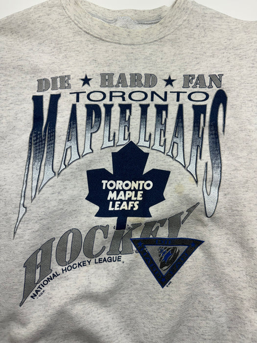 (XL) Vintage Toronto Maple Leafs Sweatshirt Grey | Vitnage Clothing Store Canada