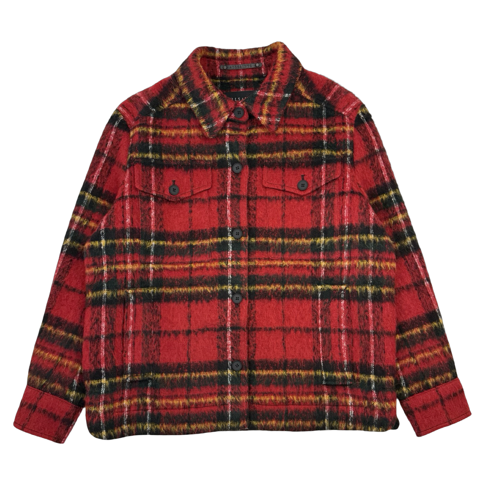 AllSaints Rosey Check Wool Jacket Red (USED)