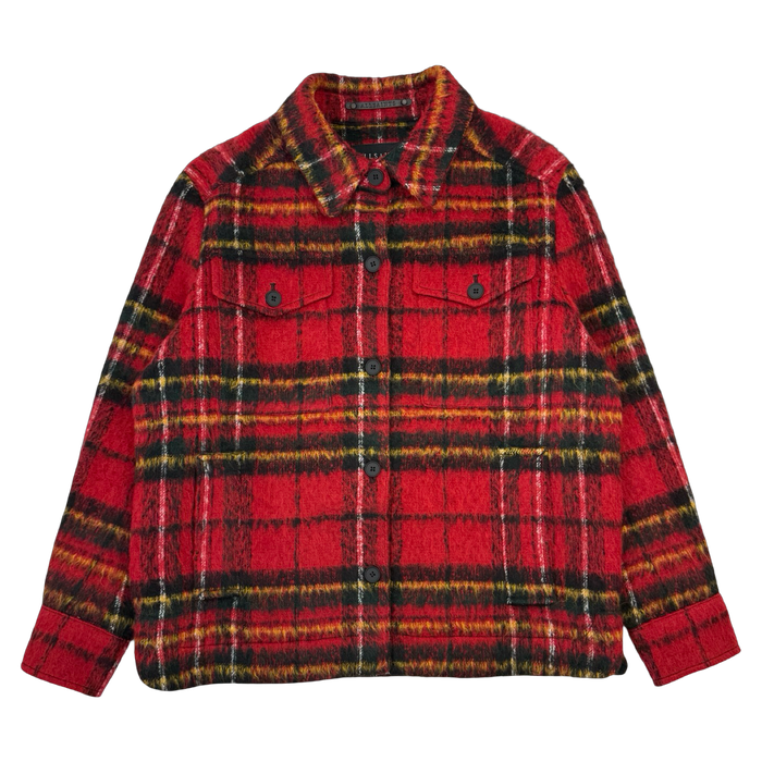 AllSaints Rosey Check Wool Jacket Red (USED) | Vitnage Clothing Store Canada
