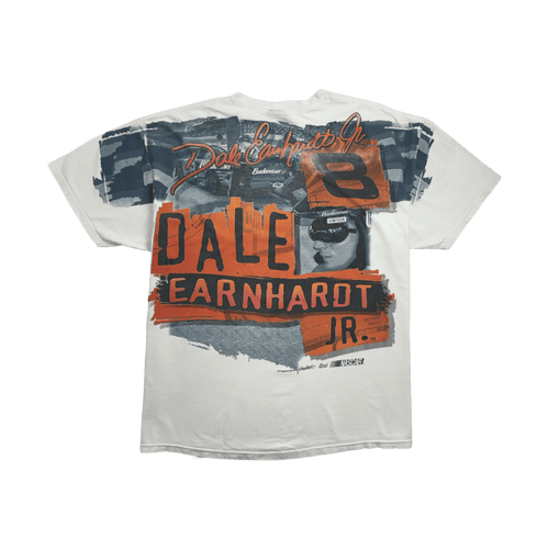 (XL) Vintage 90s Dale Earnhardt Jr. Nascar Racing Tee White | Vintage Clothing Store Canada