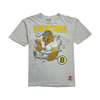 (L) Vintage 90s Boston Bruins Tee Light Grey