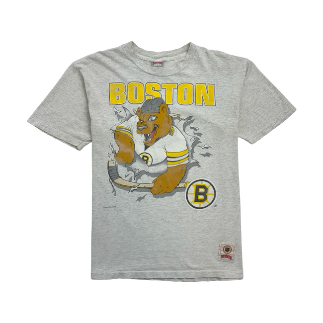 (L) Vintage 90s Boston Bruins Tee Light Grey