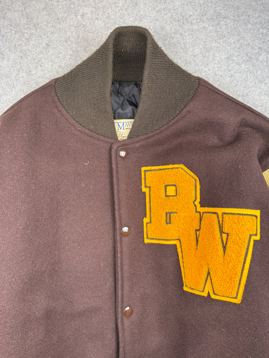 Vintage Maverick Varsity Jacket Brown