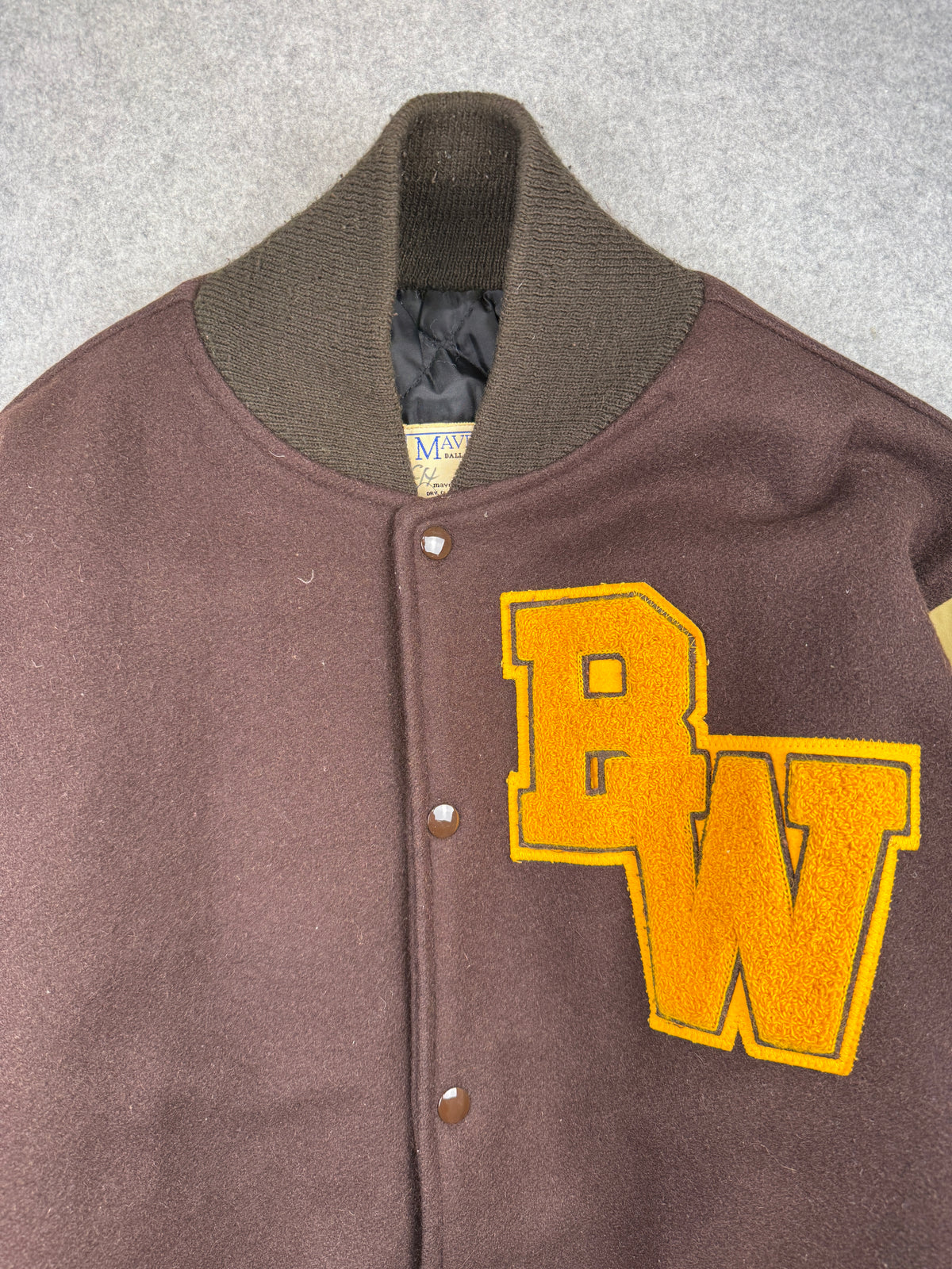 Vintage Maverick Varsity Jacket Brown