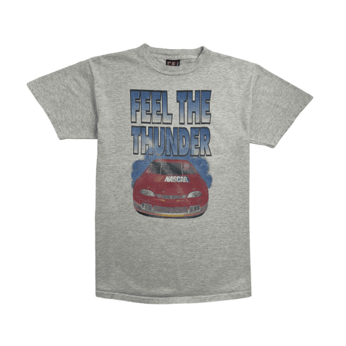 (L) Vintage Feel the Thunder Nascar Racing Tee Grey | Vintage Clothing Store Canada