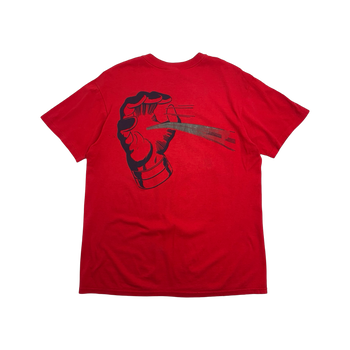 Vintage 1980’s Joe Satriani Surfing The Alien Silver Surfer Tee Red