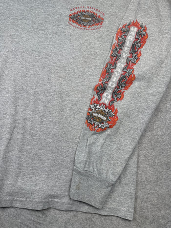 Vintage Harley Davidson The Shop L/S Tee Grey