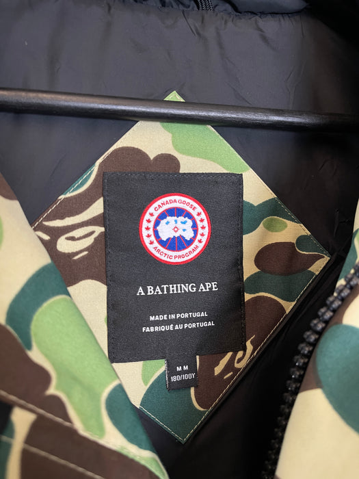 BAPE x Canada Goose Freestyle Vest Green (USED) | Vitnage Clothing Store Canada