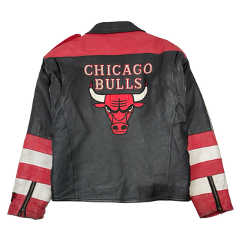 Vintage 90s Chicago Bulls Pro Player Leather Jacket