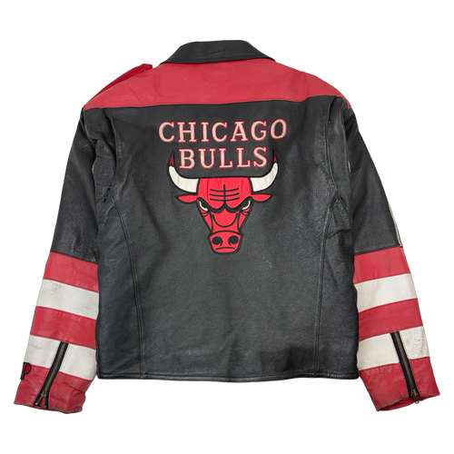 Vintage 90s Chicago Bulls Pro Player Leather Jacket | Vintage Clothing Store Canada