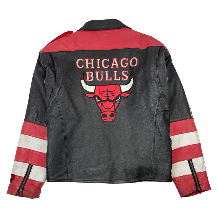 Vintage 90s Chicago Bulls Pro Player Leather Jacket | Vitnage Clothing Store Canada
