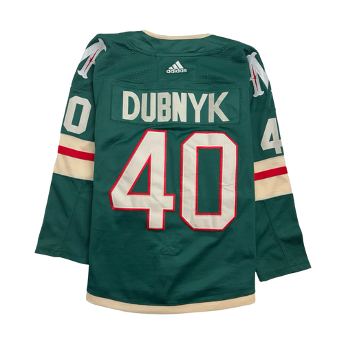 NHL Adidas Minnesota Wild Devan Dubnyk Hockey Jersey Green | Vintage Clothing Store Canada