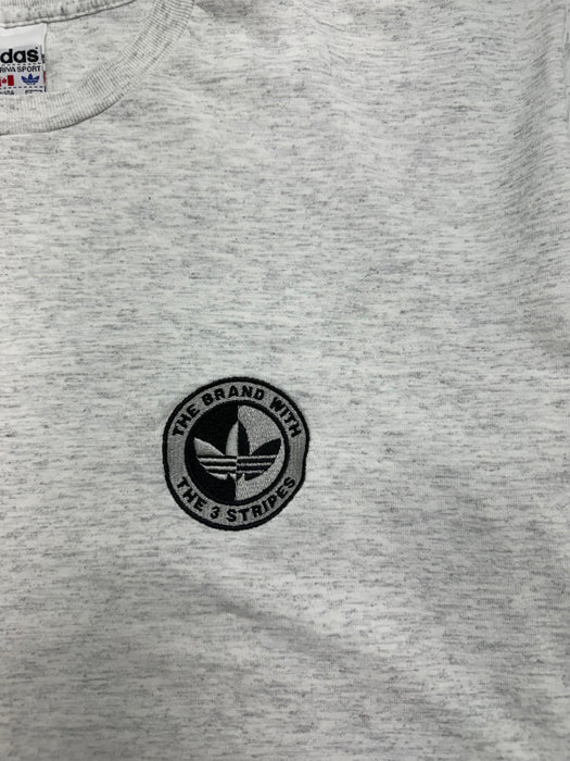 (XL) Vintage Adidas The The Stripes Tee Light Grey | Vitnage Clothing Store Canada