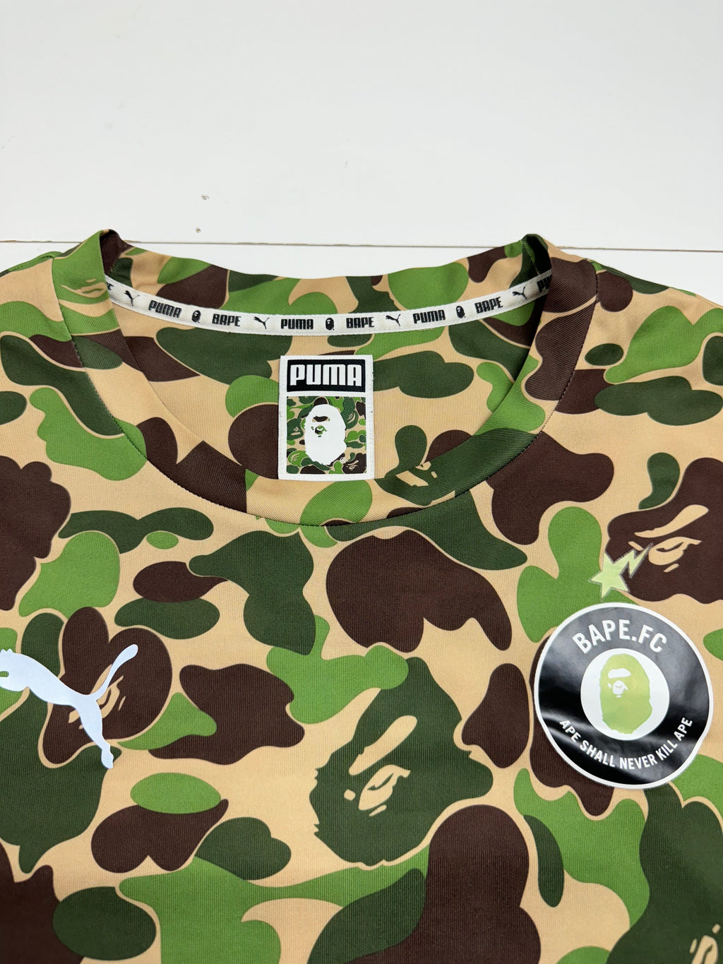 BAPE x Puma ABC Camo FC Replica Jersey Green (USED)