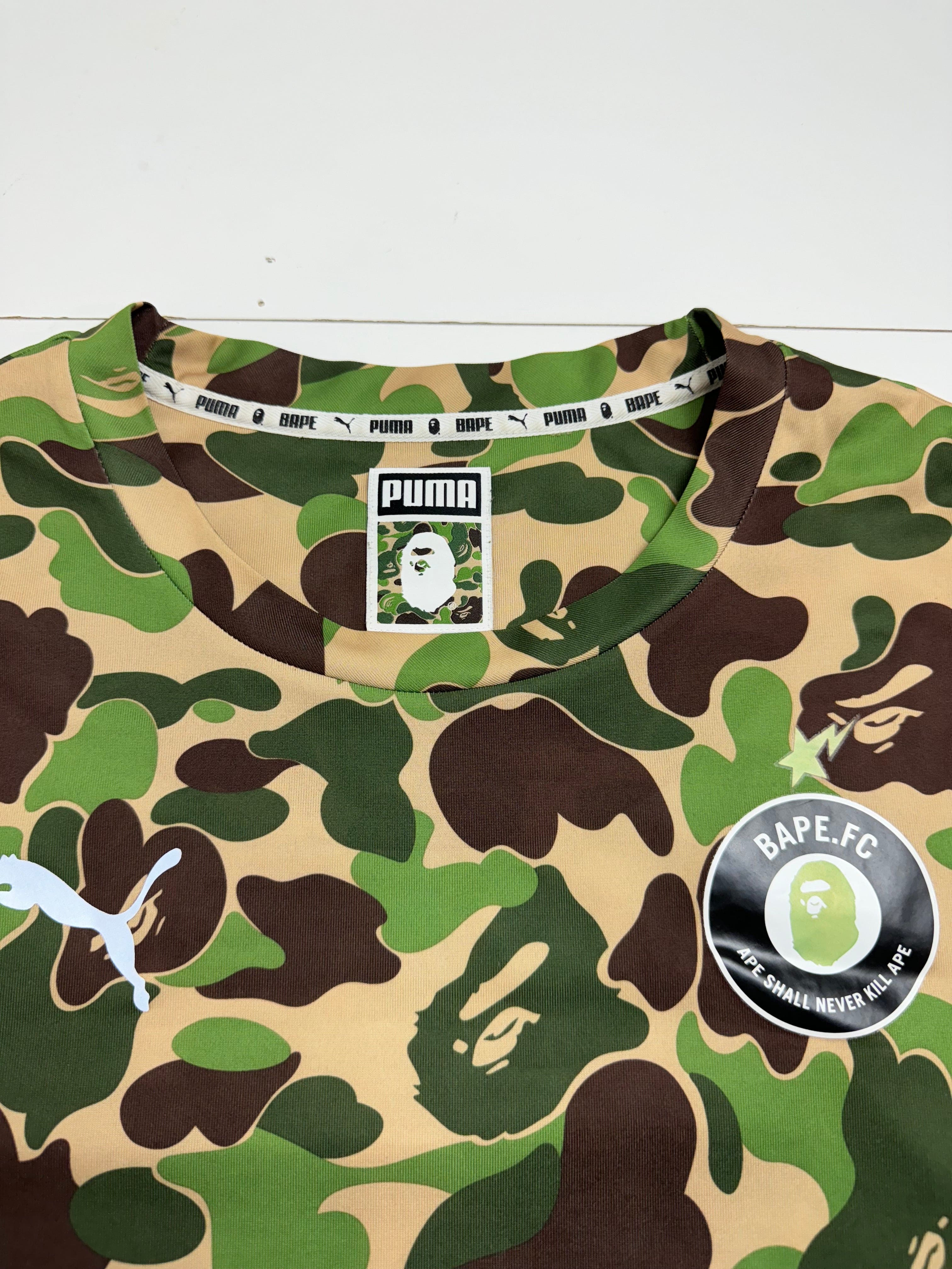 BAPE x Puma ABC Camo FC Replica Jersey Green (USED)