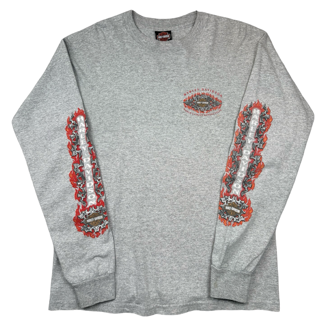 Vintage Harley Davidson The Shop L/S Tee Grey